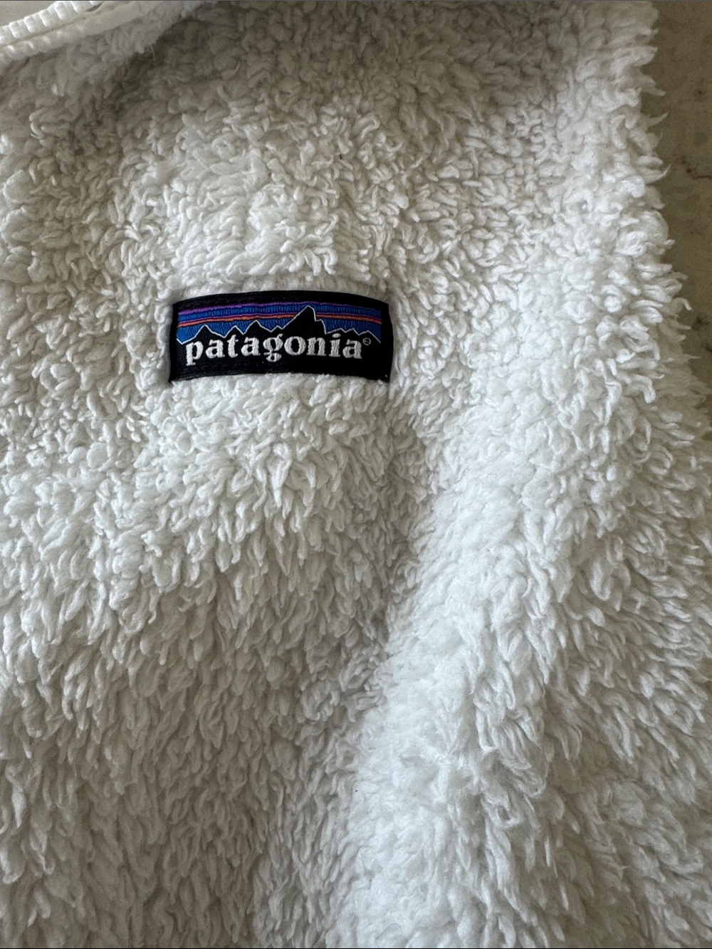 Patagonia Women’s Los Gatos Beige Sherpa Vest with Zip size L - Picture 7 of 7